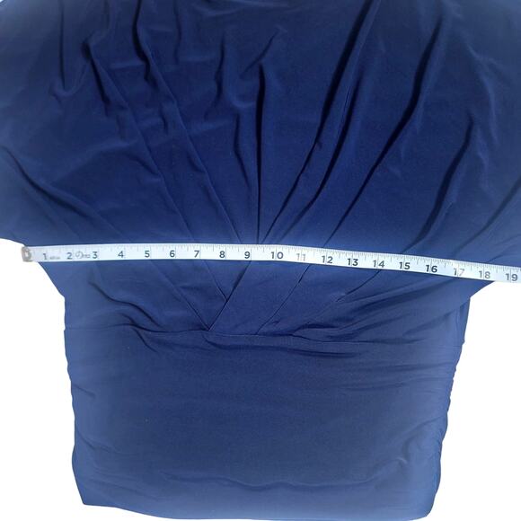 Vince Camuto Navy Blue Short Sleeve Blouse NWT Women's Size M - Picture 3 of 7